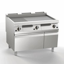 Płyta grillowa gazowa 2/3 gładka + 1/3 ryflowana, 1200x900x900, SILKO NEBG96CLRX