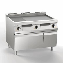 Płyta grillowa elektryczna 2/3 gładka + 1/3 ryflowana, 1200x730x900, SILKO NEBE76CLRX