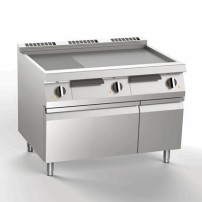 Płyta grillowa elektryczna 2/3 gładka + 1/3 ryflowana, 1200x730x900, SILKO NEBE76CLRX
