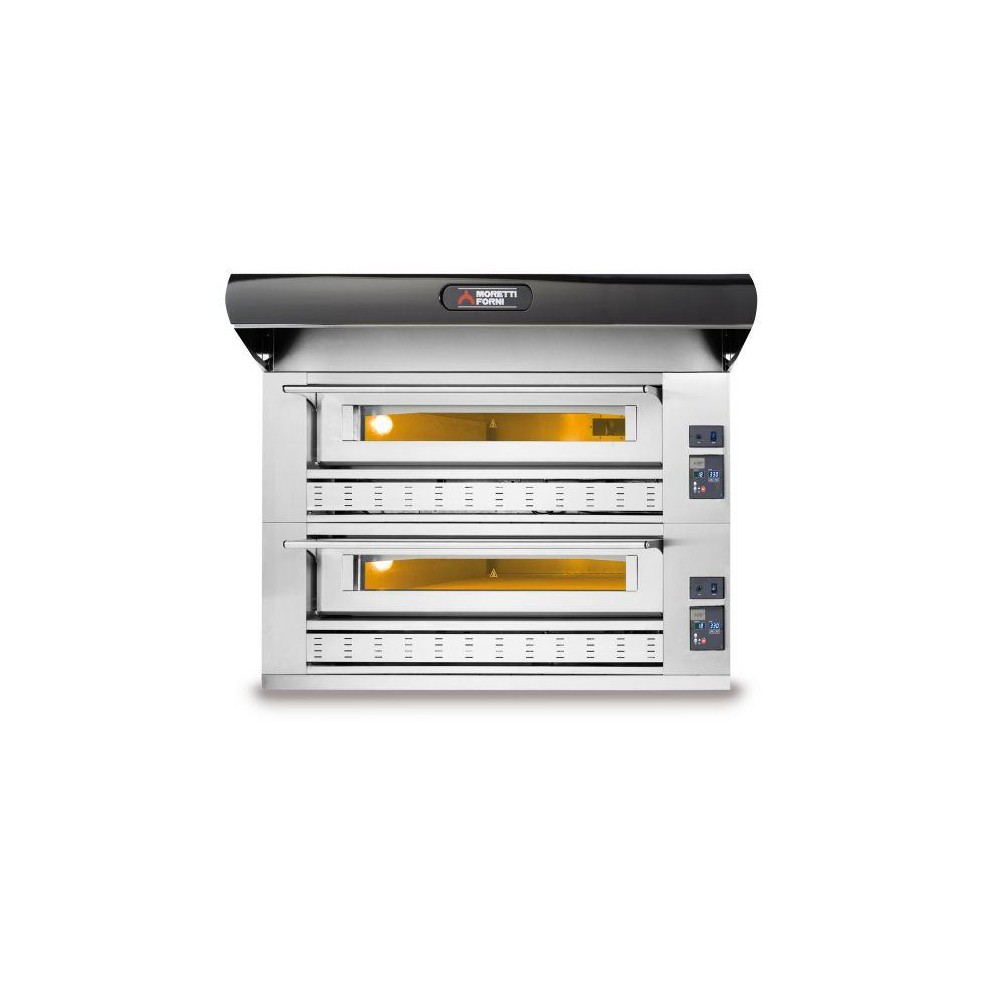 Gazowy piec dwukomorowy P110 A z okapem i bazą piec dwukomorowy z okapem i bazą, Moretti Forni MFP110GAPC2