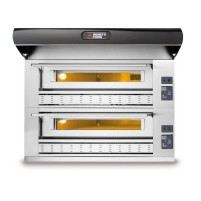 Gazowy piec dwukomorowy P110 A z okapem i bazą piec dwukomorowy z okapem i bazą, Moretti Forni MFP110GAPC2
