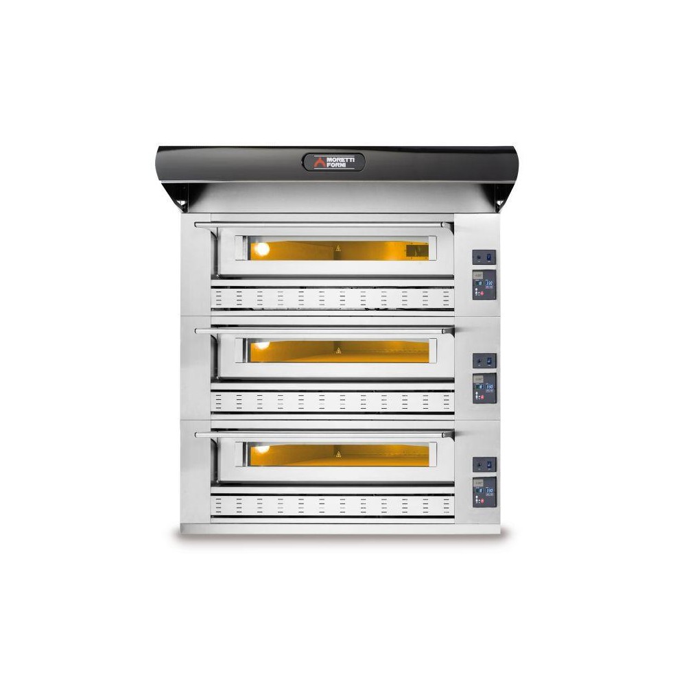 Gazowy piec trzykomorowy P110 B z okapem i bazą piec trzykomorowy z okapem i bazą, Moretti Forni MFP110GBPC3