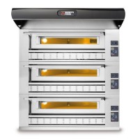 Gazowy piec trzykomorowy P150 z okapem i bazą Wariant podstawowy, Moretti Forni MFP150GCPC3