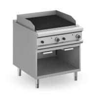 Grill gazowy z lawą wulkaniczną podwójny na podstawie z 3 stron zamkniętej linia Domina Pro 900 Wariant podstawowy, MBM PLG98A