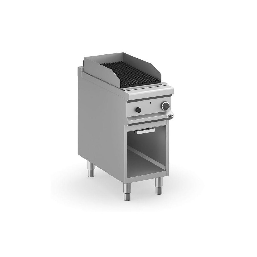 Grill gazowy z lawą wulkaniczną pojedynczy na podstawie z 3 stron zamkniętej linia Domina Pro 900 Wariant podstawowy, MBM PLG94A