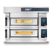 Piec dwukomorowy S125 z okapem i bazą piec dwukomorowy z okapem i bazą, Moretti Forni MFS125D