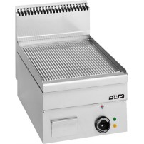 Płyta grillowa elektryczna, stołowa 400x600 - ryflowana, Minima 600 Wariant podstawowy, MBM EFT46R