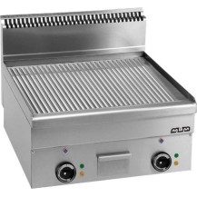 Płyta grillowa elektryczna, stołowa 600x600 - ryflowana, Minima 600 Wariant podstawowy, MBM EFT66R