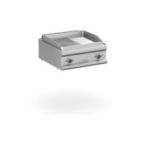 Płyta grillowa elektryczna, stołowa 700x700 - 1/2 gładka, 1/2 ryflowana, chromowana Magistra Plus 700 Wariant podstawowy, MBM MF