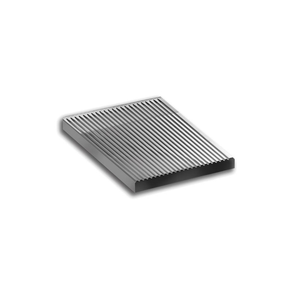 Płyta grillowa ryflowana 300 x 600 mm, nakładana na dwa palniki, linia Magistra 980 Wariant podstawowy, MBM A777104