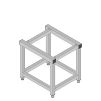 Podstawa z regulowanymi nóżkami , pod 2 Turbopiece ORACLE, ze stali nierdzewnej, 480x560x(H)500 mm Wariant podstawowy, Lainox OS
