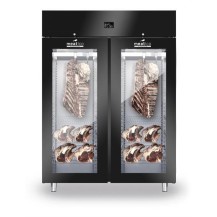 Szafa do sezonowania mięsa 2-drzwiowa przeszklona 1500l BLACK NEW2020 Wariant podstawowy, Hendi 991737