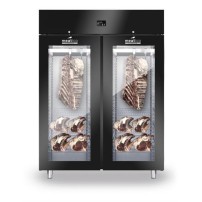 Szafa do sezonowania mięsa 2-drzwiowa przeszklona 1500l BLACK NEW2020 Wariant podstawowy, Hendi 991737