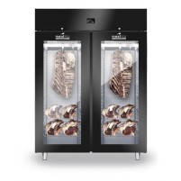 Szafa do sezonowania mięsa 2-drzwiowa przeszklona 1500l BLACK NEW2020 Wariant podstawowy, Hendi 991737