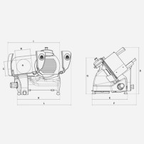 Krajalnica grawitacyjna PRO LINE Szara, BERKEL XS30 GT BKPXSGB5010000000T