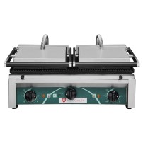 Grill elektryczny kontaktowy panini podwójny, płyty ryflowane, Resto Quality RN103-A