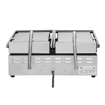Grill elektryczny kontaktowy panini podwójny, płyty ryflowane, Resto Quality RN103-A