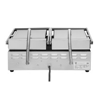 Grill elektryczny kontaktowy panini podwójny, płyty ryflowane, Resto Quality RN103-A