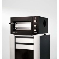 Piec do pizzy elektryczny Home HE 400, jednokomorowy, panel manualny, 400x400 mm, czarny, Resto Quality HE400/1 TM/FN