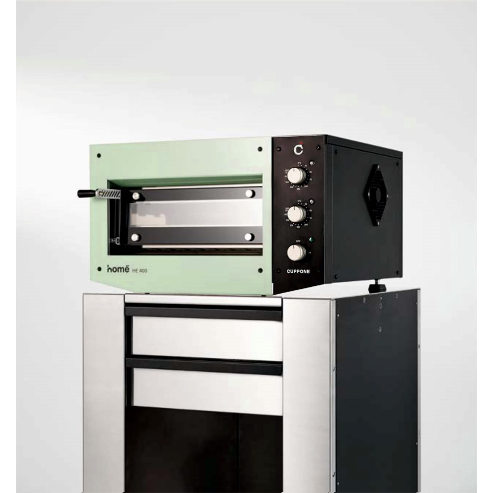 Piec do pizzy elektryczny Home HE 400, jednokomorowy, panel manualny, 400x400 mm, zielony, Resto Quality HE400/1 TM/FG