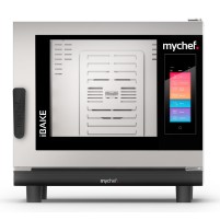 Piec konwekcyjno-parowy elektryczny, piekarniczo-cukierniczy, automatyczny system myjący, 4x600x400, 7,3 kW, 400 V, Mychef, Syst