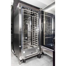 Piec konwekcyjno-parowy elektryczny, z wózkiem, piekarniczo-cukierniczy, automatyczny system myjący, 16x600x400, 34,7 kW, 400 V,