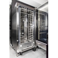 Piec konwekcyjno-parowy elektryczny, z wózkiem, piekarniczo-cukierniczy, automatyczny system myjący, 16x600x400, 34,7 kW, 400 V,