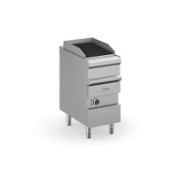 Grill wodny, elektryczny, na szafce z szufladą na wodę 400x700, Magistra Plus 700 Wariant podstawowy, MBM MWGE74