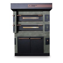 Piec dwukomorowy S125 Icon z okapem i komora rozrostu H=900mm Wariant podstawowy, Moretti Forni MFSI125DL