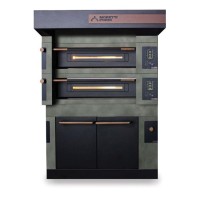 Piec dwukomorowy S125 Icon z okapem i komora rozrostu H=900mm Wariant podstawowy, Moretti Forni MFSI125DL