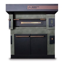 Piec jednokomorowy S125 Icon z okapem i komorą rozrostu H=900mm Wariant podstawowy, Moretti Forni MFSI125ML