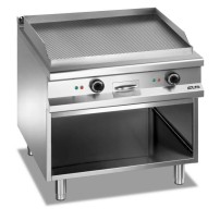 Płyta grillowa elektryczna, na podstawie z trzech stron zamkniętej 800x900 - ryflowana, Magistra Plus 900 Wariant podstawowy, MB