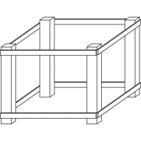 Podstawa na kołach zamykana do pieca T64 H=600mm do T64E wys.600 mm, Moretti Forni MFS60