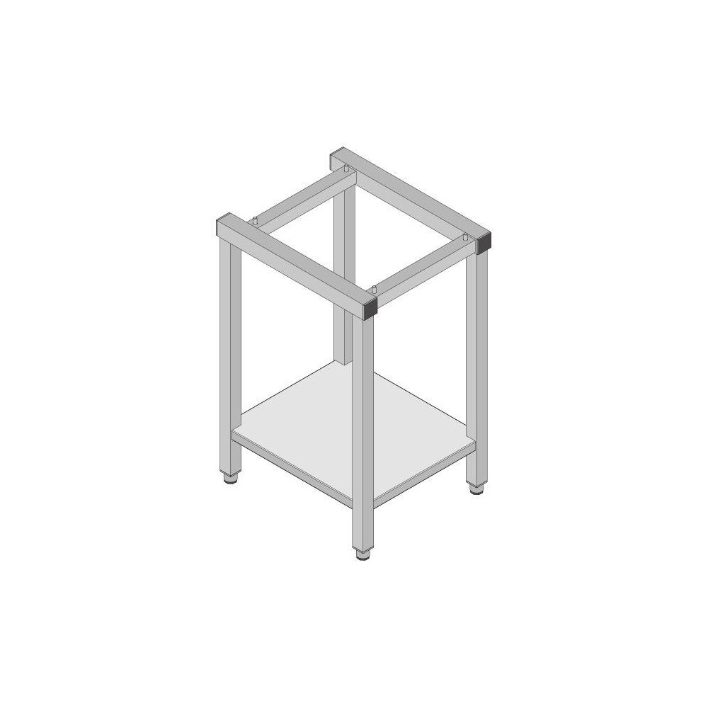 Podstawa z półką i regulowanymi nóżkami , pod Turbopiec ORACLE, ze stali nierdzewnej, 480x560x(H)850 mm Wariant podstawowy, Lain