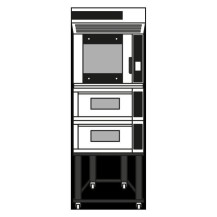 Zestaw piekarniczo-cukierniczy: F50E + Ideck PD60.60D + podstawa na kołach H=500mm Wariant podstawowy, Moretti Forni MFIBAKE15