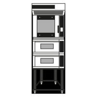 Zestaw piekarniczo-cukierniczy: F50E + Ideck PD60.60D + podstawa na kołach H=500mm Wariant podstawowy, Moretti Forni MFIBAKE15