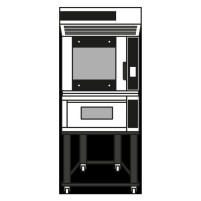 Zestaw piekarniczo-cukierniczy: F50E + Ideck PM60.60M + podstawa na kołach H=700mm Wariant podstawowy, Moretti Forni MFIBAKE3