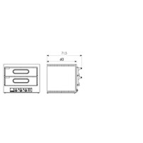 Piec elektryczny do pizzy 2 - 230/400 V, 3 elementy grzewcze, Resto Italia KUBE 2