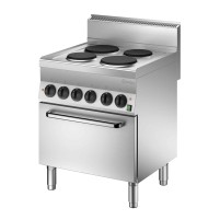 Kuchnia elektryczna 650, szerokość 700 4 płytowa, PEl 700x650x870 Bartscher 115058