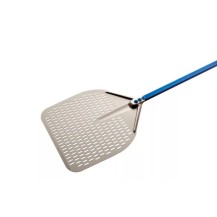 Łopata do pizzy perforowana aluminiowa, prostokątna 30cm, długość rączki 120cm Gimetal Azzurra A-30RF/120