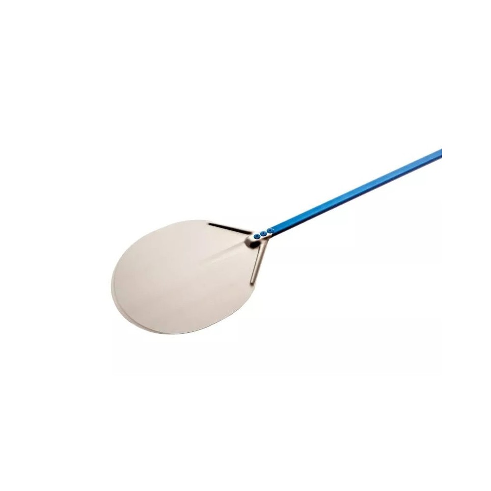 Łopata do pizzy pełna aluminiowa, okrągła 30cm, długość rączki 150cm Gimetal Azzurra A-30