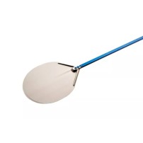 Łopata do pizzy pełna aluminiowa, okrągła 33cm, długość rączki 120cm Gimetal Azzurra A-32/120