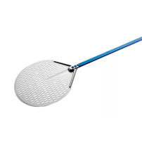 Łopata do pizzy perforowana aluminiowa, okrągła 30cm, długość rączki 150cm Gimetal Azzurra A-30F