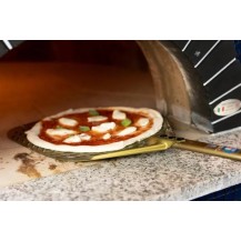 Łopata do pizzy perforowana aluminiowa, prostokątna 33cm, długość rączki 150cm Gimetal Gold G-32RF