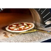 Łopata do pizzy perforowana aluminiowa, okrągła 45cm, długość rączki 180cm Gimetal Gold G-45F/180