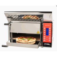 Piec do pizzy 2 komorowy o pojemności 1 pizzy na komorę, osiąga 520 stopni, wbudowany okap, 630x550x490, Stima VP2 revolution