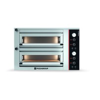 Piec do pizzy 2 komorowy, elektryczny, sterowanie manualne, pojemność 2 x 6 x 34 cm, 1130x1360x830, Pizza Group Pyralis PY-UP M1