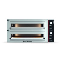 Piec do pizzy 2 komorowy szeroki, elektryczny, sterowanie manualne, pojemność 2 x 6 x 34 cm, 1480x1010x830, Pizza Group Pyralis 