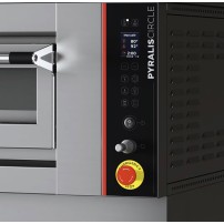 Piec do pizzy z obrotowym szamotem, elektryczny, 7 x 33 / 6 x 34 / 3 x 45, sterowanie cyfrowe, 1430x1360x550, Pizza Group PYRALI