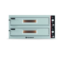 Piec do pizzy 2 komorowy szeroki, elektryczny, pojemność 2 x 6 x 34 cm, 1340x920x680, Pizza Group Entry Max 12L